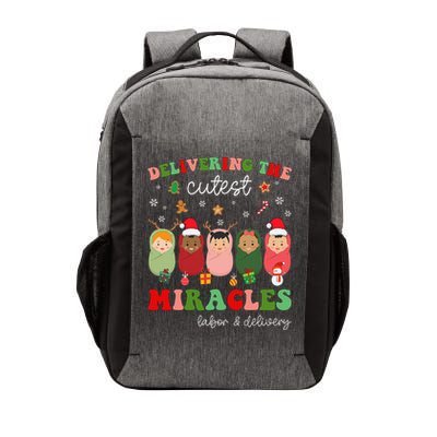Delivering Cutest Miracles Labor & Delivery Nurse Christmas Vector Backpack