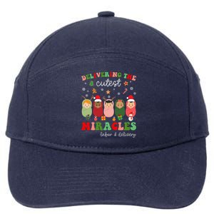 Delivering Cutest Miracles Labor & Delivery Nurse Christmas 7-Panel Snapback Hat