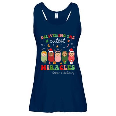 Delivering Cutest Miracles Labor & Delivery Nurse Christmas Ladies Essential Flowy Tank