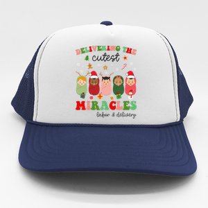 Delivering Cutest Miracles Labor & Delivery Nurse Christmas Trucker Hat