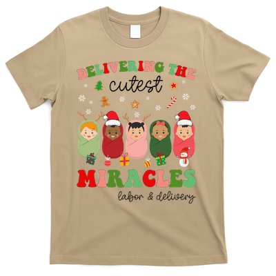 Delivering Cutest Miracles Labor & Delivery Nurse Christmas T-Shirt