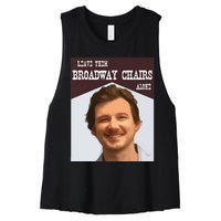 Dangerous Chair Mugshot April 2024 Leave Them Broadway Chairs Alon Women's Racerback Cropped Tank