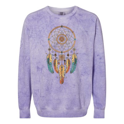 Dream Catcher Native American Tribal Colorblast Crewneck Sweatshirt