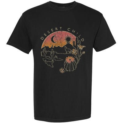 Desert Child Night Landscape Outline Garment-Dyed Heavyweight T-Shirt