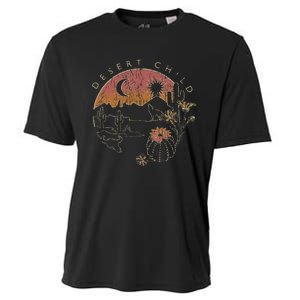 Desert Child Night Landscape Outline Cooling Performance Crew T-Shirt