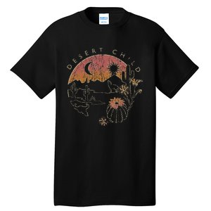 Desert Child Night Landscape Outline Tall T-Shirt