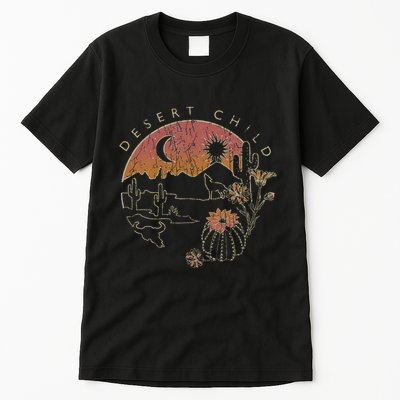 Desert Child Night Landscape Outline Tall T-Shirt