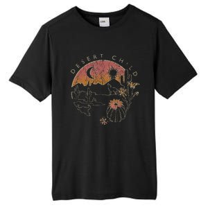 Desert Child Night Landscape Outline Tall Fusion ChromaSoft Performance T-Shirt