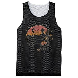 Desert Child Night Landscape Outline Mesh Reversible Basketball Jersey Tank