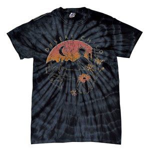 Desert Child Night Landscape Outline Tie-Dye T-Shirt