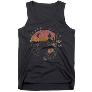 Desert Child Night Landscape Outline Tank Top