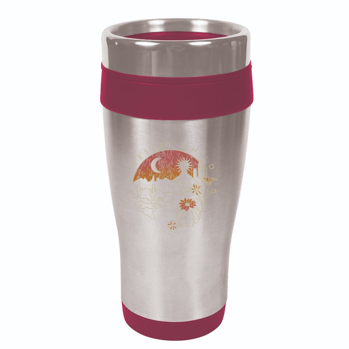 Desert Child Night Landscape Outline 16oz Travel Tumbler