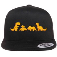 Dino Chicken Nugget Funny Dinosaur Shape Nuggets Nug Lover Flat Bill Trucker Hat