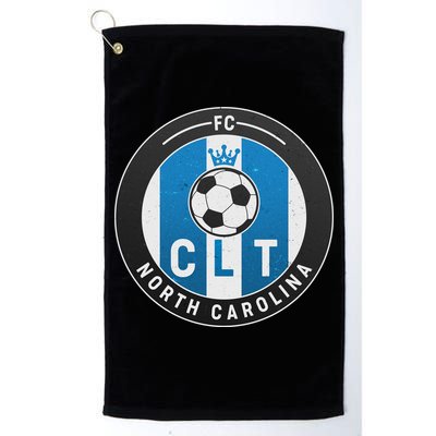 Distressed Charlotte North Carolina CLT Soccer Jersey Golf Towel