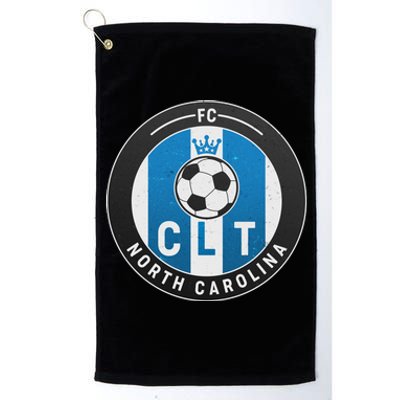 Distressed Charlotte North Carolina CLT Soccer Jersey Platinum Collection Golf Towel