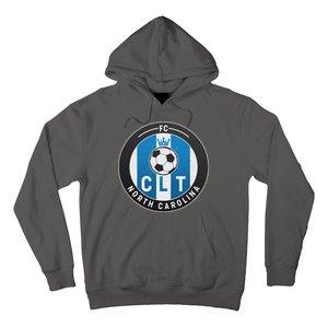 Distressed Charlotte North Carolina CLT Soccer Jersey Hoodie