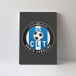 Distressed Charlotte North Carolina CLT Soccer Jersey Canvas