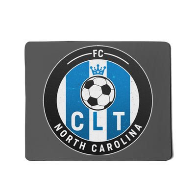 Distressed Charlotte North Carolina CLT Soccer Jersey Mousepad