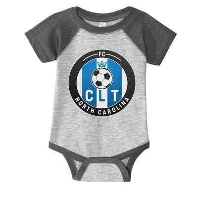 Distressed Charlotte North Carolina CLT Soccer Jersey Infant Baby Jersey Bodysuit