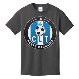 Distressed Charlotte North Carolina CLT Soccer Jersey Kids T-Shirt