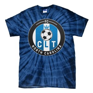 Distressed Charlotte North Carolina CLT Soccer Jersey Tie-Dye T-Shirt