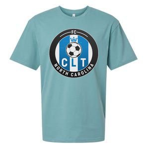 Distressed Charlotte North Carolina CLT Soccer Jersey Sueded Cloud Jersey T-Shirt