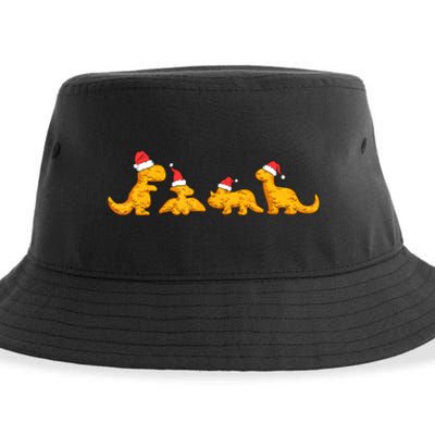 Dino Chicken Nuggets Funny Dinosaur Shape Nuggets Christmas Sustainable Bucket Hat