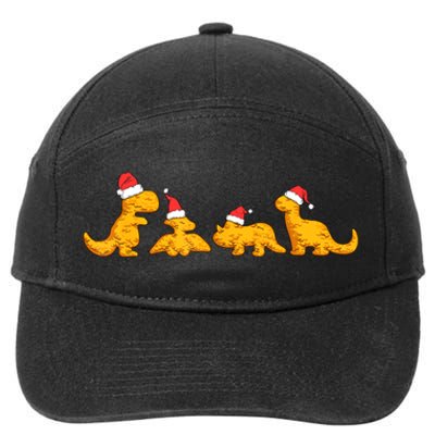 Dino Chicken Nuggets Funny Dinosaur Shape Nuggets Christmas 7-Panel Snapback Hat