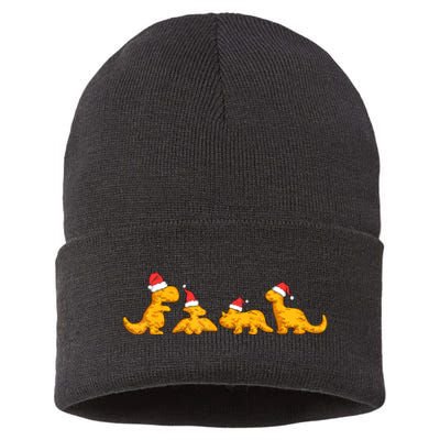 Dino Chicken Nuggets Funny Dinosaur Shape Nuggets Christmas Sustainable Knit Beanie