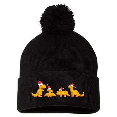 Dino Chicken Nuggets Funny Dinosaur Shape Nuggets Christmas Pom Pom 12in Knit Beanie