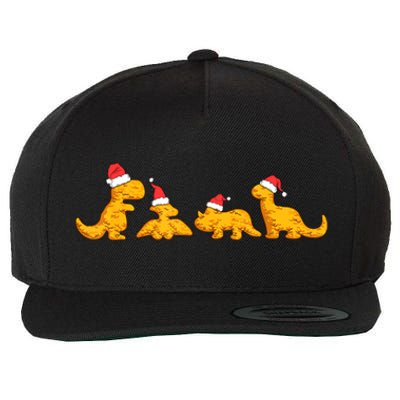 Dino Chicken Nuggets Funny Dinosaur Shape Nuggets Christmas Wool Snapback Cap