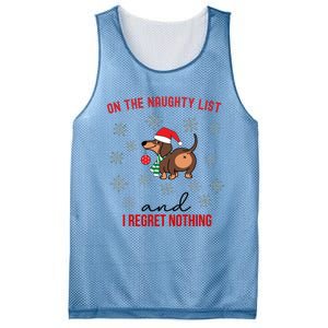 Dachshund Christmas Naughty List Weenie Dog Owener Gift Funny Gift Mesh Reversible Basketball Jersey Tank