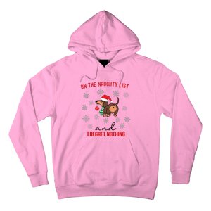 Dachshund Christmas Naughty List Weenie Dog Owener Gift Funny Gift Hoodie