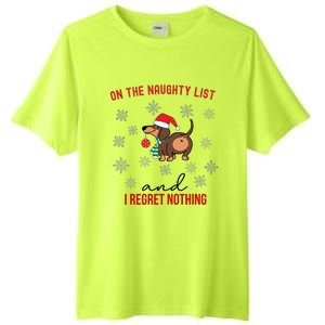 Dachshund Christmas Naughty List Weenie Dog Owener Gift Funny Gift Tall Fusion ChromaSoft Performance T-Shirt