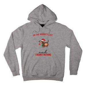 Dachshund Christmas Naughty List Weenie Dog Owener Gift Funny Gift Tall Hoodie