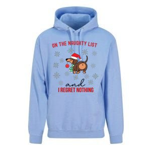 Dachshund Christmas Naughty List Weenie Dog Owener Gift Funny Gift Unisex Surf Hoodie