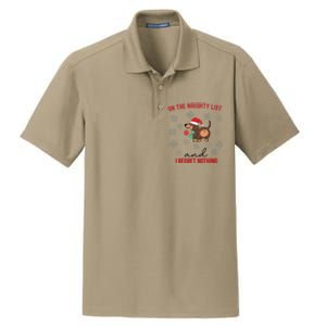 Dachshund Christmas Naughty List Weenie Dog Owener Gift Funny Gift Dry Zone Grid Polo