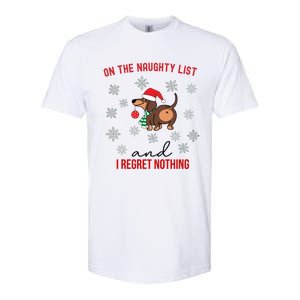 Dachshund Christmas Naughty List Weenie Dog Owener Gift Funny Gift Softstyle CVC T-Shirt