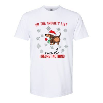 Dachshund Christmas Naughty List Weenie Dog Owener Gift Funny Gift Softstyle® CVC T-Shirt