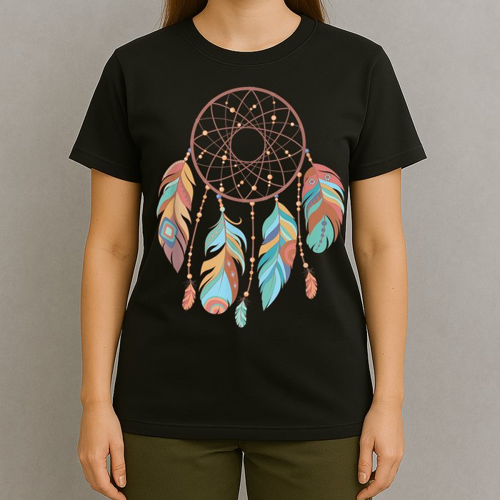 Dream Catcher Native American Feathers Tribal Dreamcatcher T-Shirt