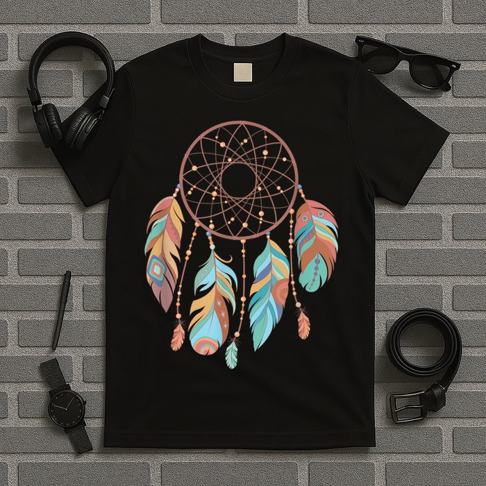 Dream Catcher Native American Feathers Tribal Dreamcatcher T-Shirt