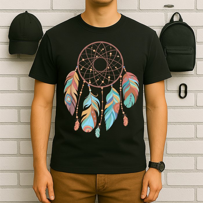 Dream Catcher Native American Feathers Tribal Dreamcatcher T-Shirt