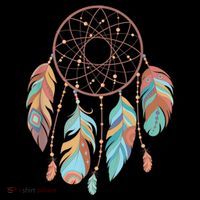 Dream Catcher Native American Feathers Tribal Dreamcatcher Tall T-Shirt