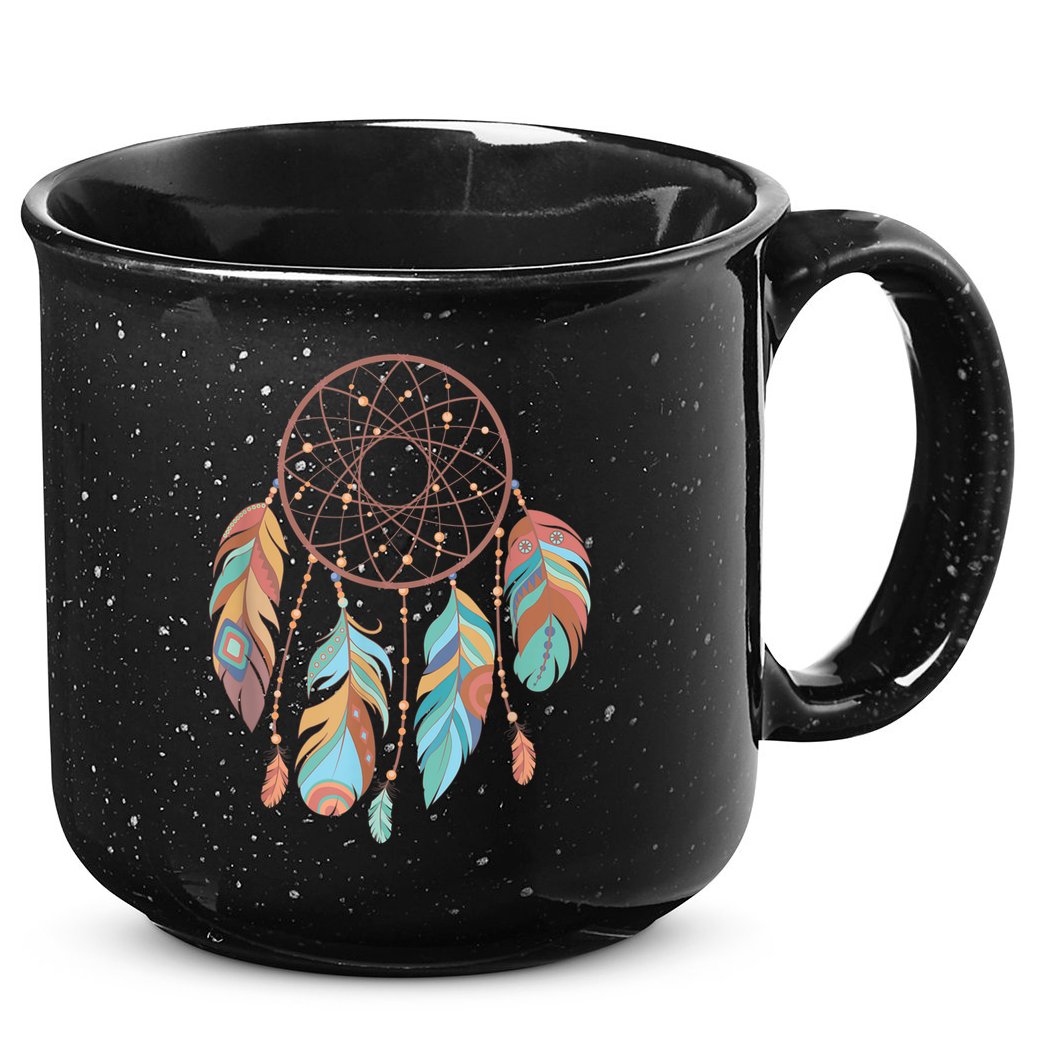 Dream Catcher Native American Feathers Tribal Dreamcatcher 15oz Campfire Ceramic Mug