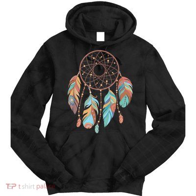 Dream Catcher Native American Feathers Tribal Dreamcatcher Tie Dye Hoodie