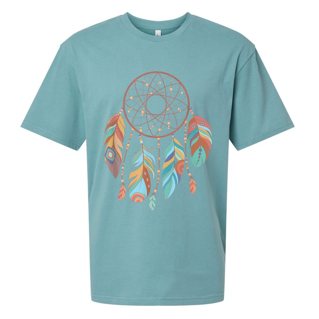 Dream Catcher Native American Feathers Tribal Dreamcatcher Sueded Cloud Jersey T-Shirt