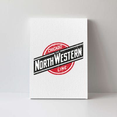 Defunct Chicago North Western Line Rustic Style Canvas