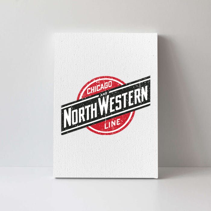 Defunct Chicago North Western Line Rustic Style Canvas