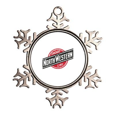 Defunct Chicago North Western Line Rustic Style Metallic Star Ornament