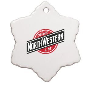 Defunct Chicago North Western Line Rustic Style Ceramic Star Ornament